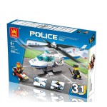 WANGE Polis Helikopteri 3ın1  206 Parça 51013