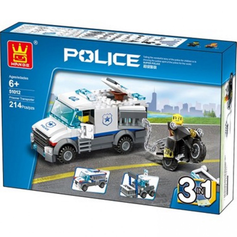 WANGE Mahkum Taşıma Aracı 3ın1  214 Parça 51012