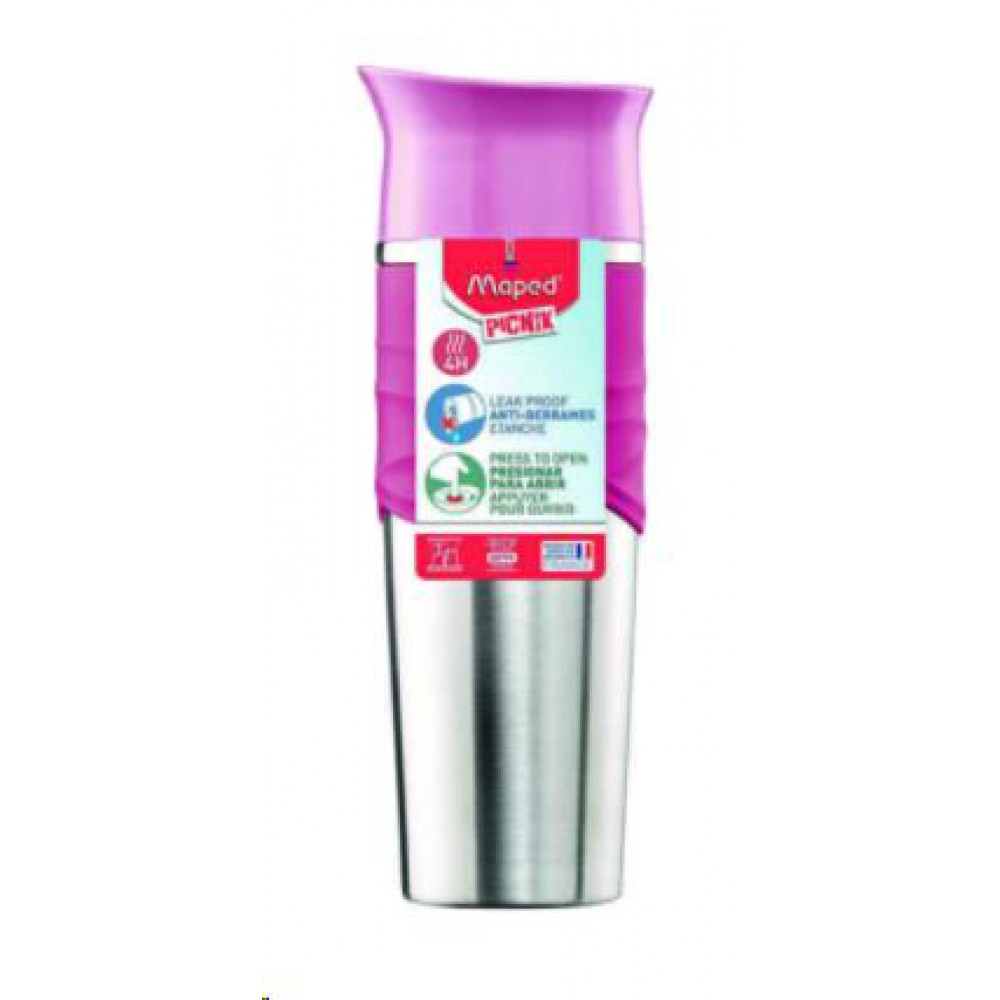 Maped Picnik 320ml Çelik Termoslu Matara Pembe