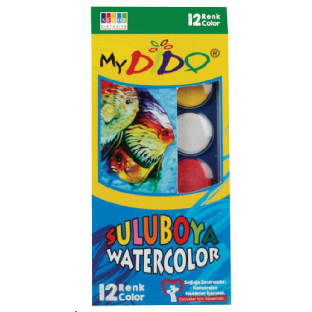 SÜDOR MYDİDO SULU BOYA 12 Lİ BÜYÜK