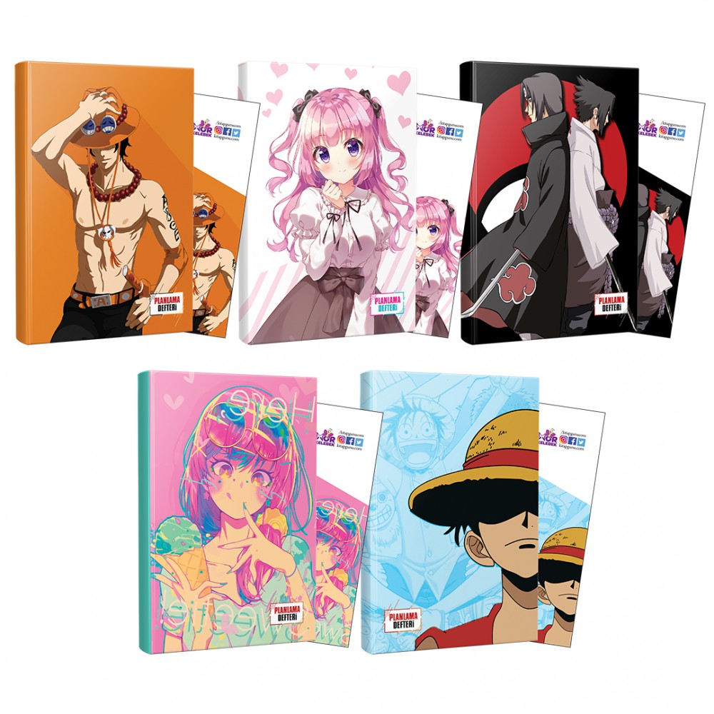 BEŞLİ SET ANİME PLANLAMA DEFTERİ 