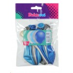 BALONEVİ METALİK BALON 12 Lİ - ERKEK ASORTİ 12''