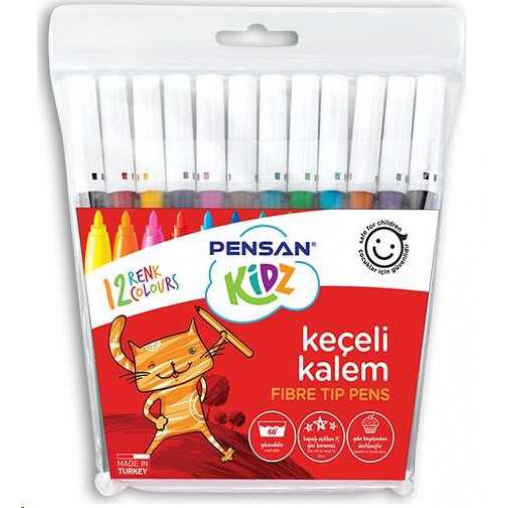 PENSAN KİDZ KEÇELİ BOYA KALEMİ 12 RENK