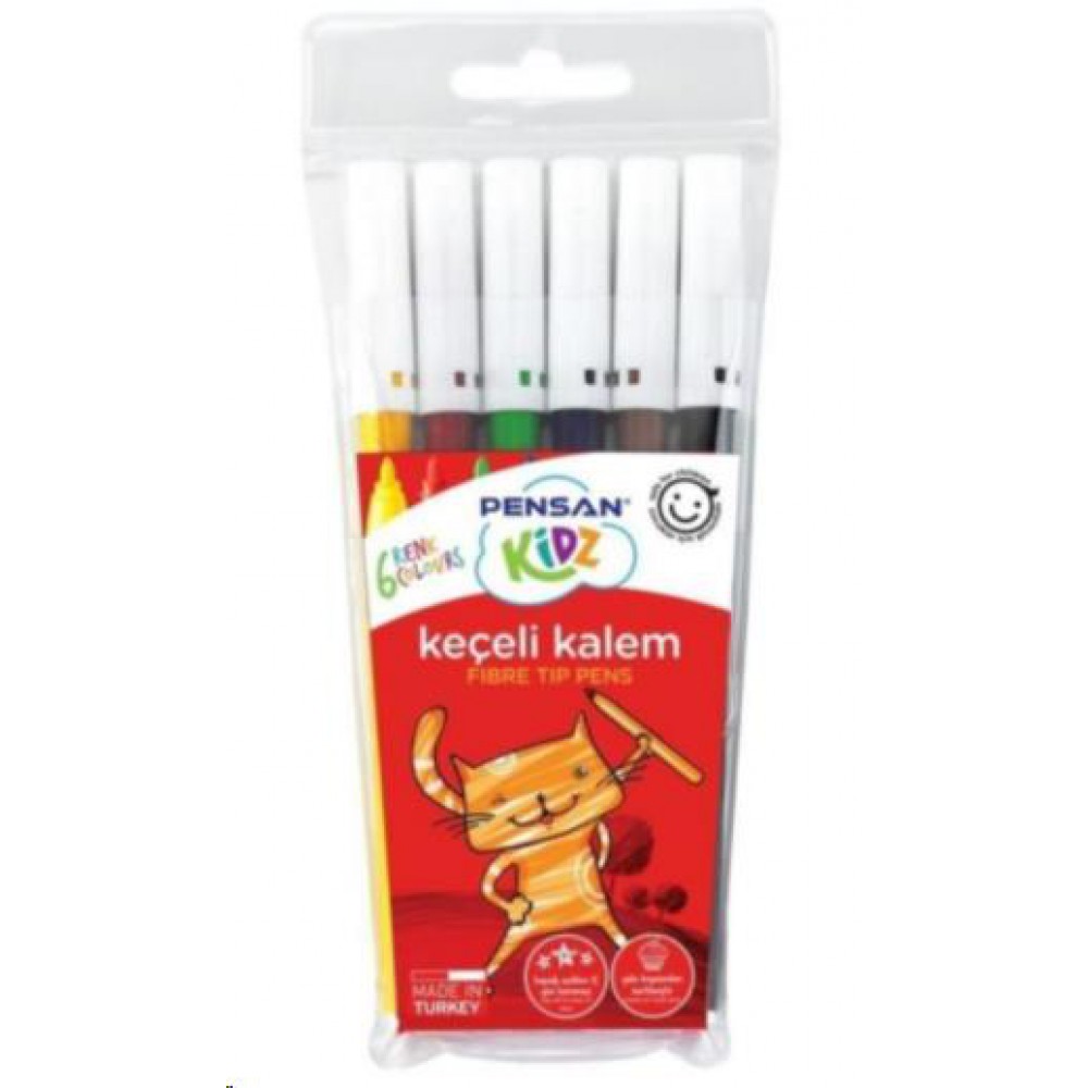 PENSAN KİDZ KEÇELİ BOYA KALEMİ 6 RENK
