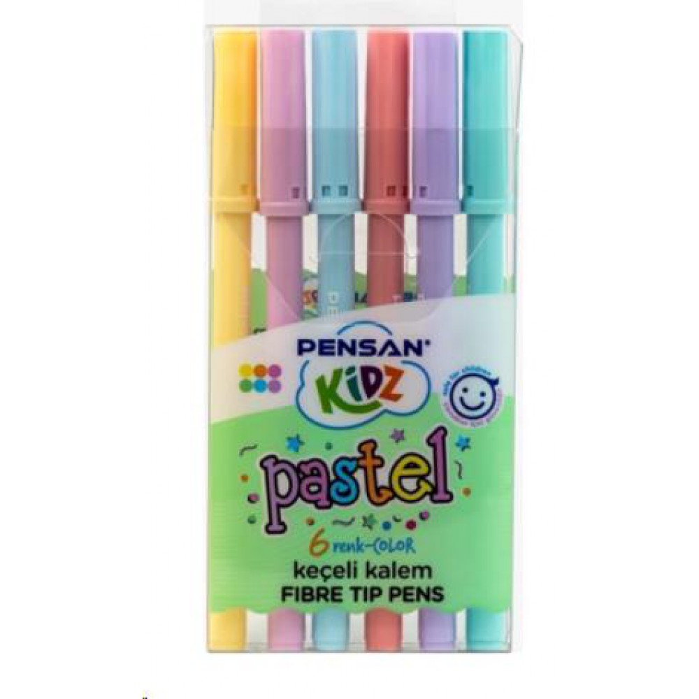 Pensan Keçeli Kalem 6 Lı Pastel Renkler