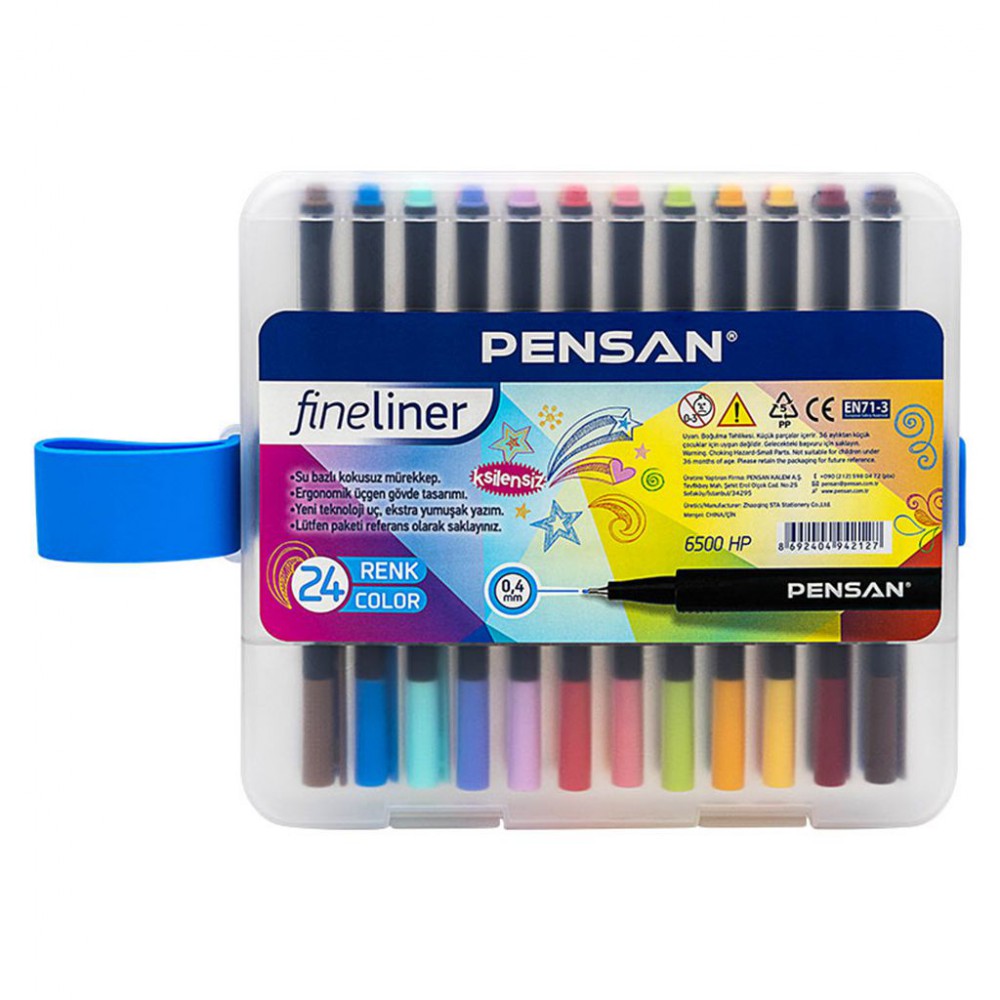 Pensan 6500 Hp Fineliner 24 Lü Renkler