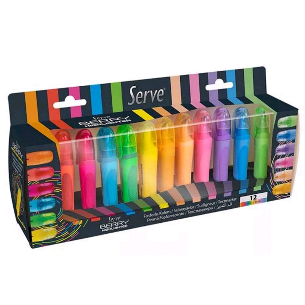 Serve Berry Fosforlu Kalem 12li Özel Masa Seti BRFK12KTFRPS