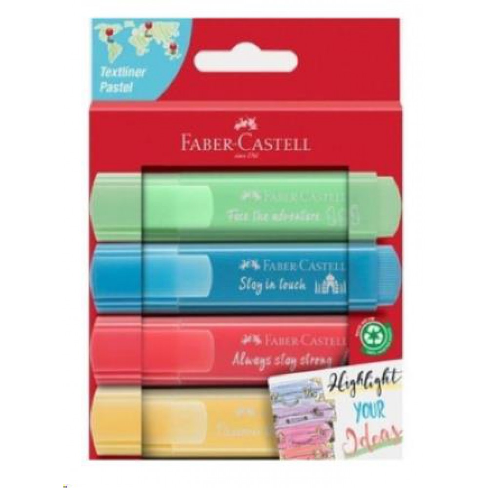 Faber Castell Fosforlu Kalem Seti Pastel 4 Lü - 254625
