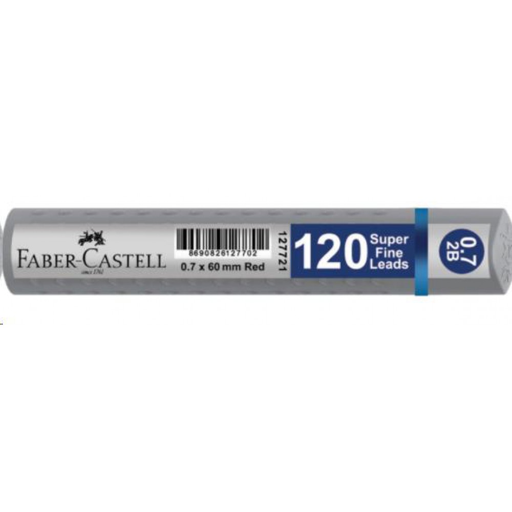 Faber Castell  Grip Min 0.7 2b 60mm 120'li Tüp Gümüş