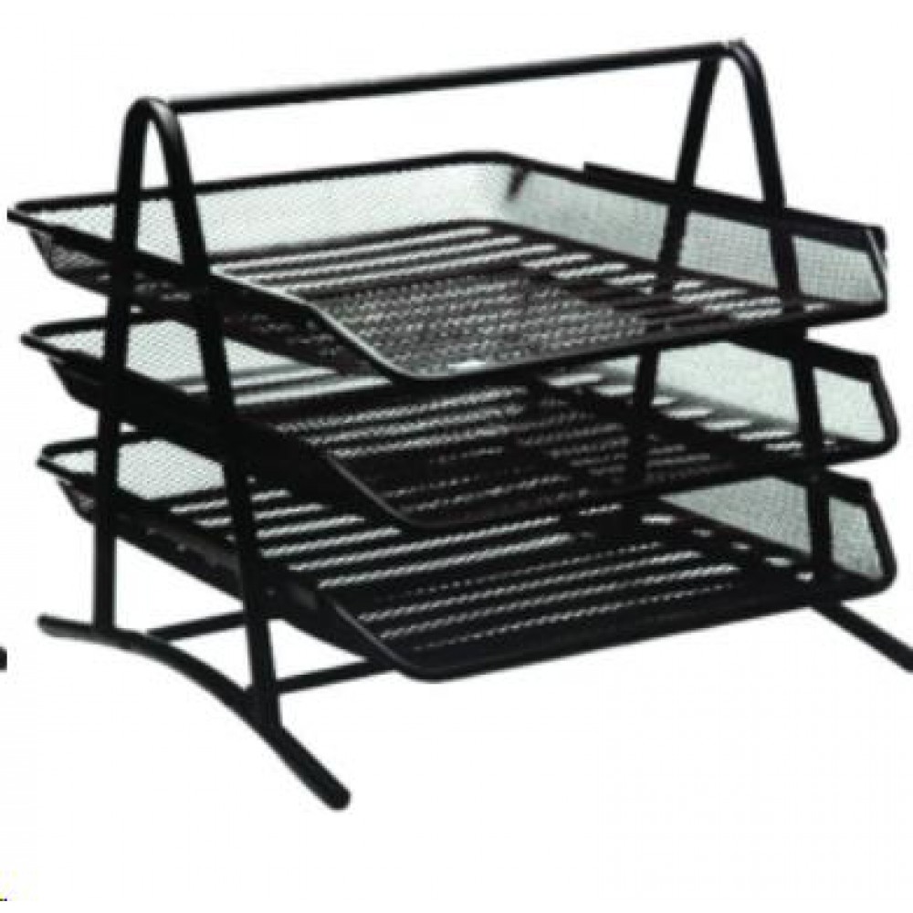 KRAF PERFORE EVRAK RAFI METAL 3 KATLI SİYAH 450G