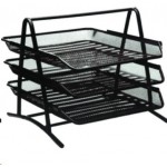 KRAF PERFORE EVRAK RAFI METAL 3 KATLI SİYAH 450G