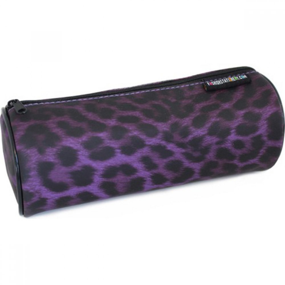 PAPE SİLİNDİR LEOPAR MOR KALEM KUTUSU
