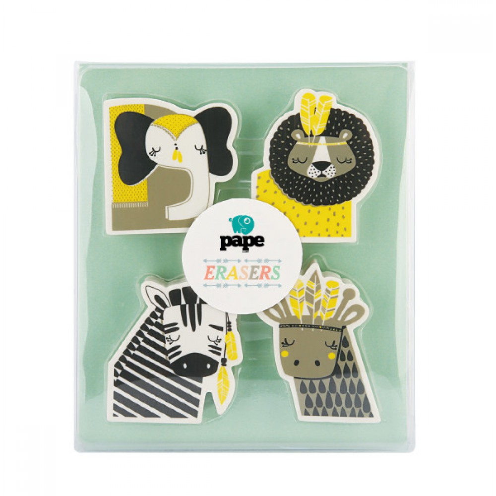 PAPE  SİLGİ 4 LÜ HAYVAN SET