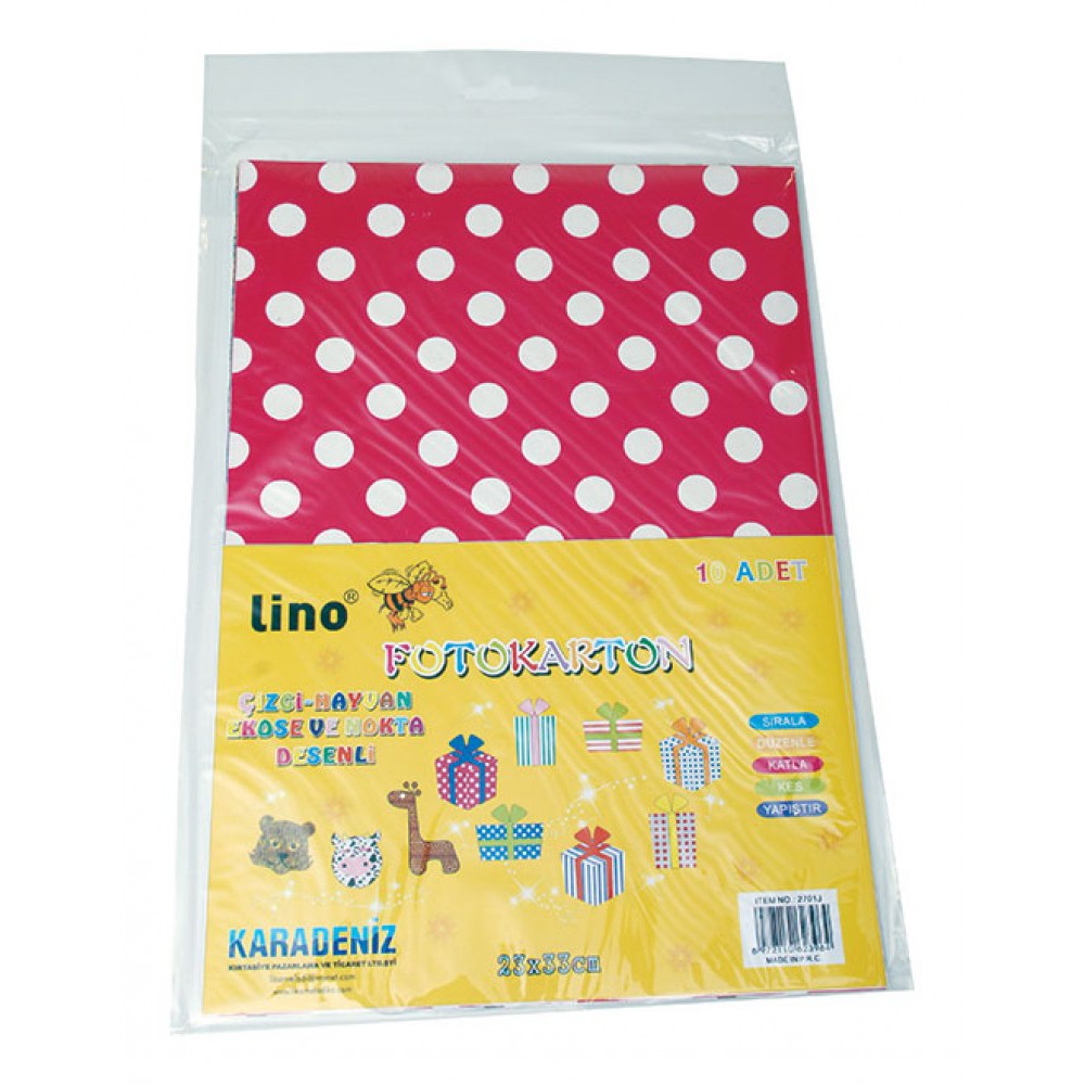 LİNO FOTOKARTON DESENLİ 10 LU 2701J