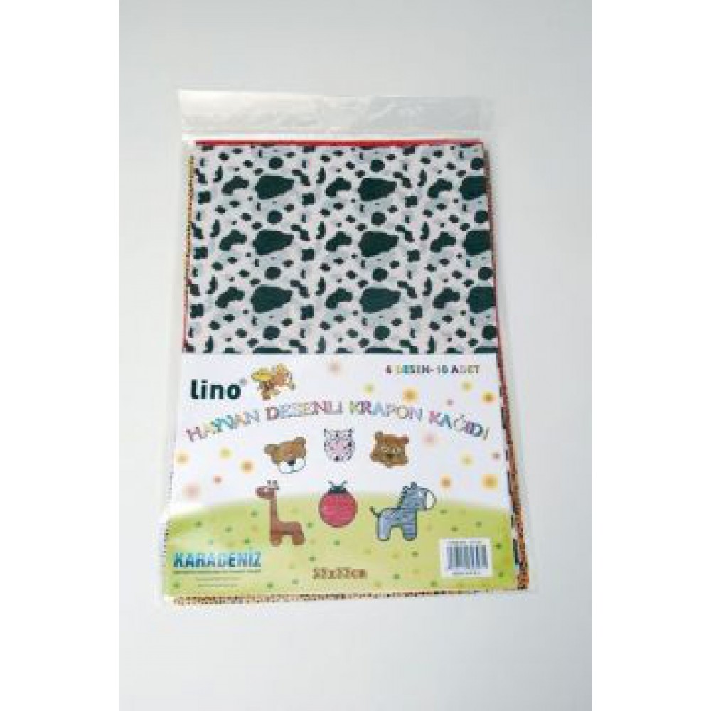 KARADENİZ LİNO DESENLİ KRAPON KAĞIDI 10 LU PAKET