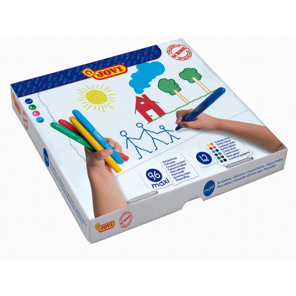 JOVİ 1799 MAXİ KEÇELİ KALEM 12 RENK 96 LI