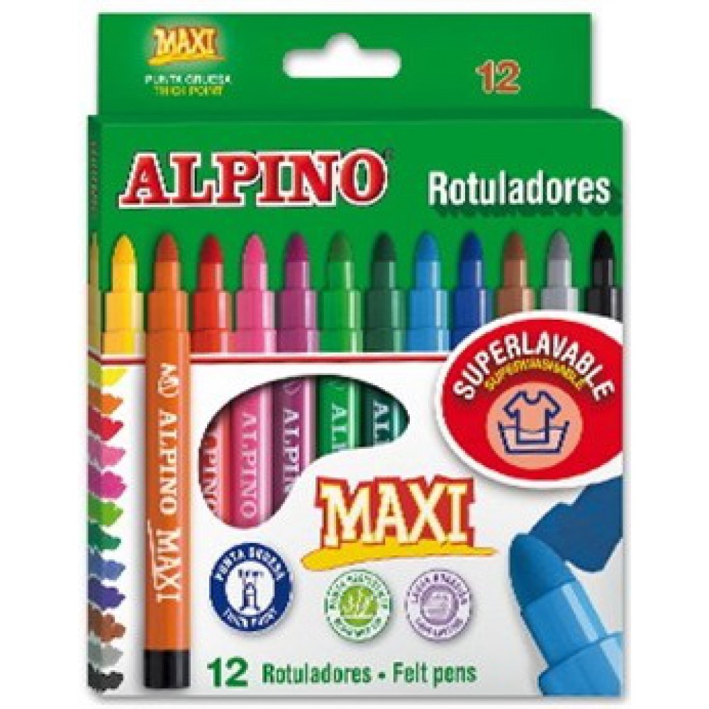 ALPİNO KEÇELİ KALEM MAXİ 12 Lİ AR-06