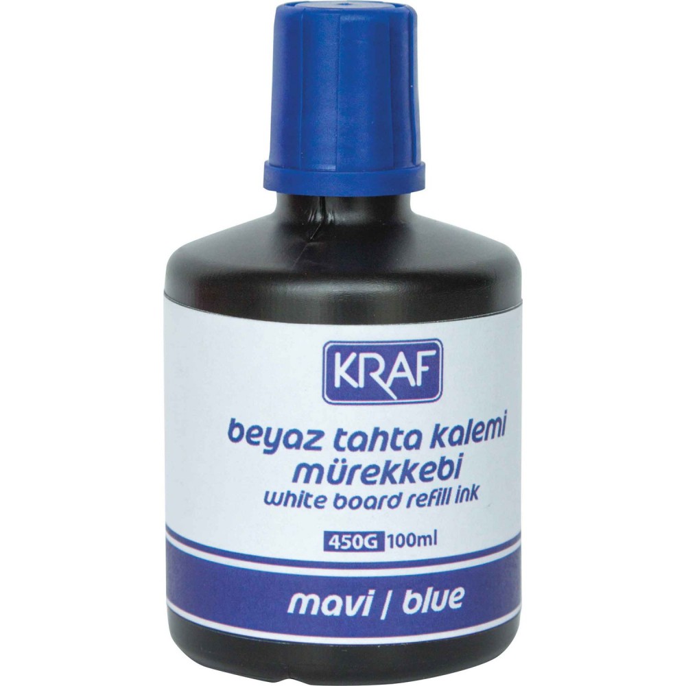 KRAF BEYAZ TAHTA KALEMİ MAVİ MÜREKKEB 100ML 450G