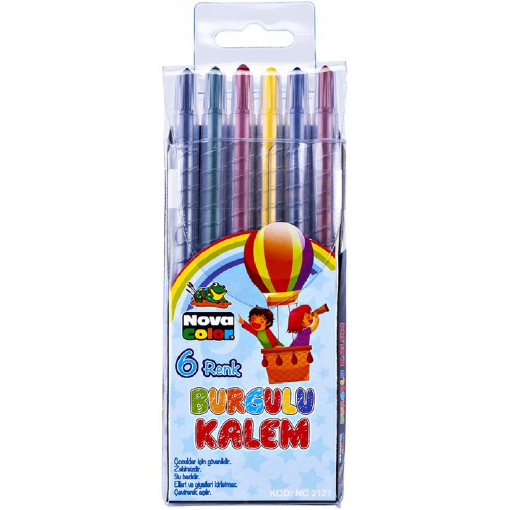 NOVA COLOR BURGULU KALEM 6 LI NC-2121