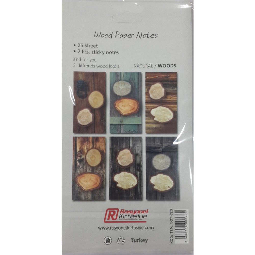 SİNO NOT-720  YAPIŞKANLI NOT KAĞIDI ODUN SERİSİ