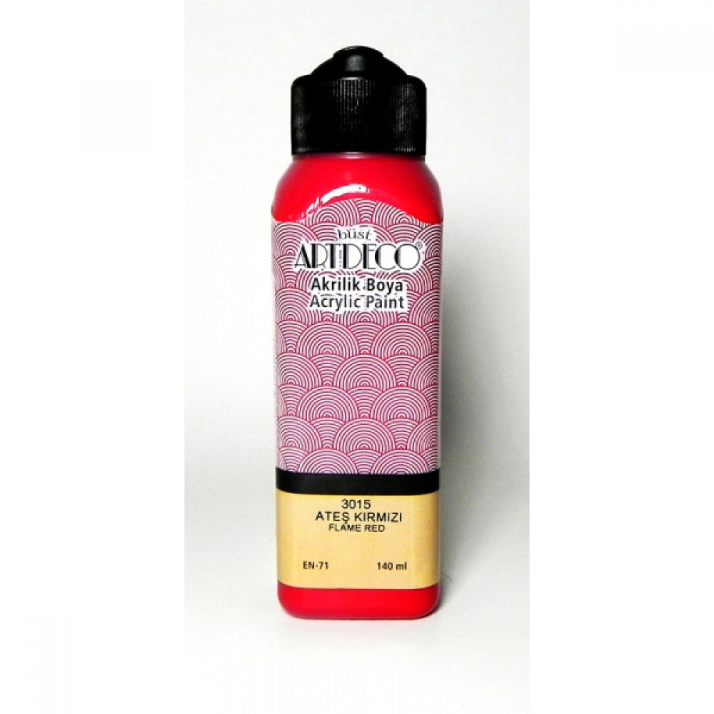 ARTDECO AKRİLİK BOYA 140ML ATEŞ KIRMIZISI 3016