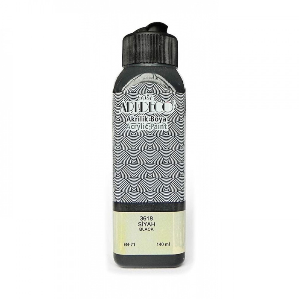 ARTDECO AKRİLİK BOYA 140ML SİYAH 3618