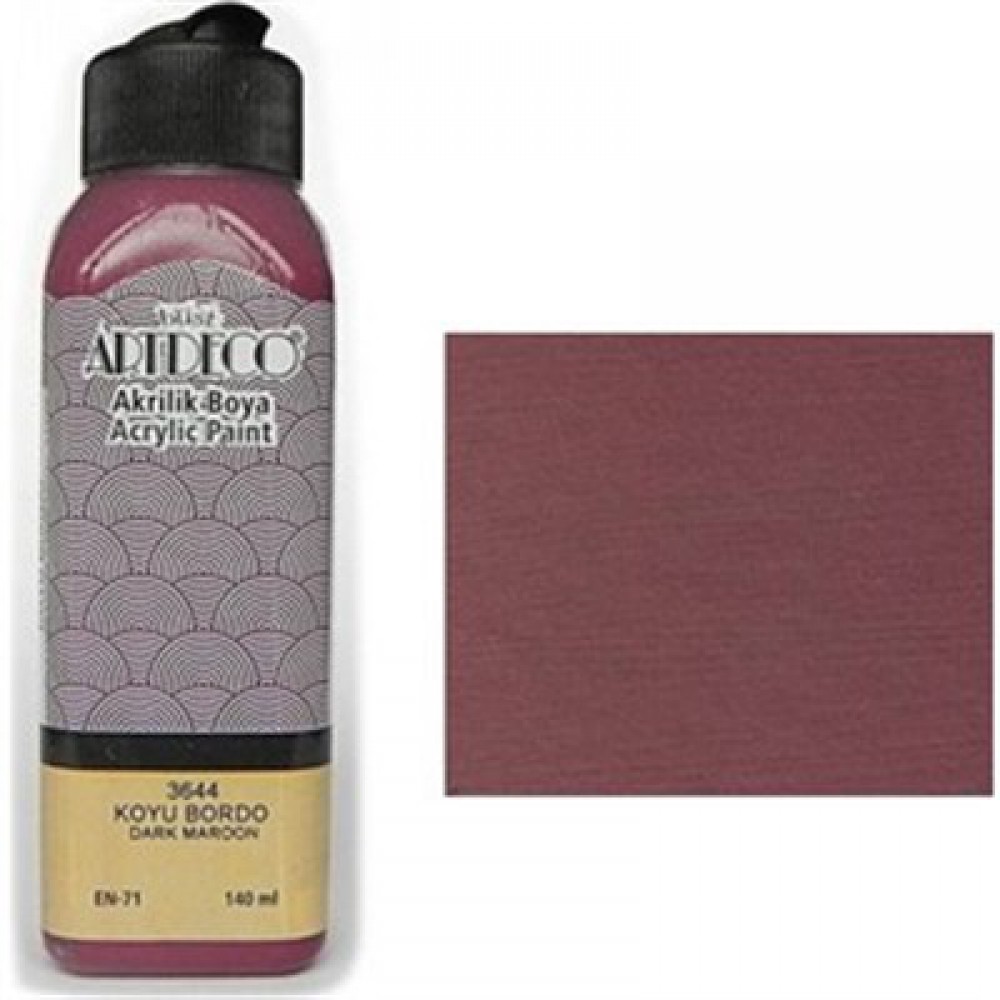 ARTDECO AKRİLİK BOYA 140ML KOYU BORDO 3644