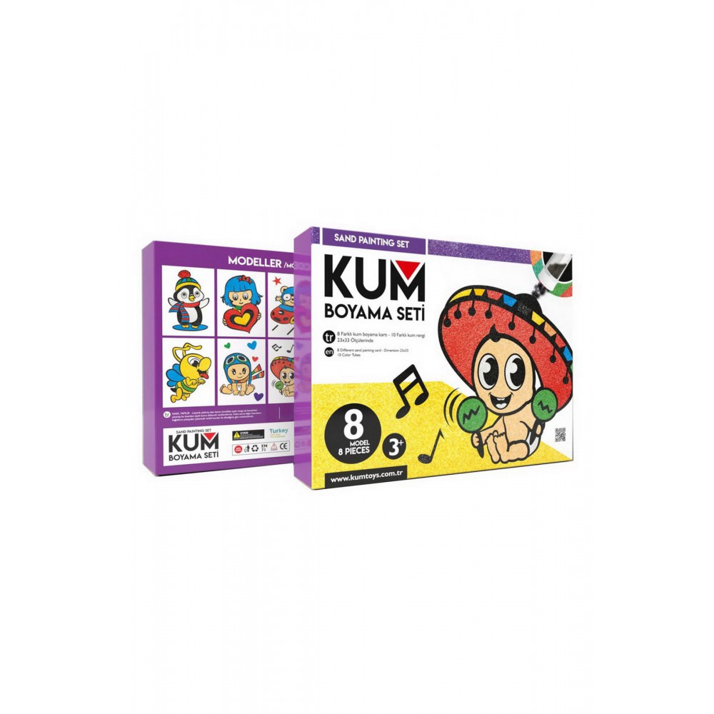 KUM TOYS KUM BOYAMA SETİ 8 MODEL 23*33