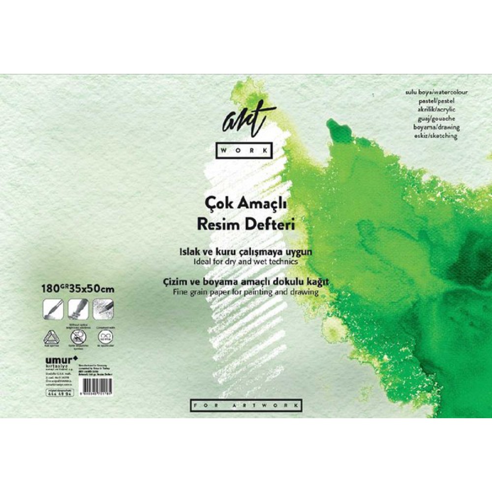 ART-180RD ARTWORK 180GR RESİM DEFTERİ 35*50