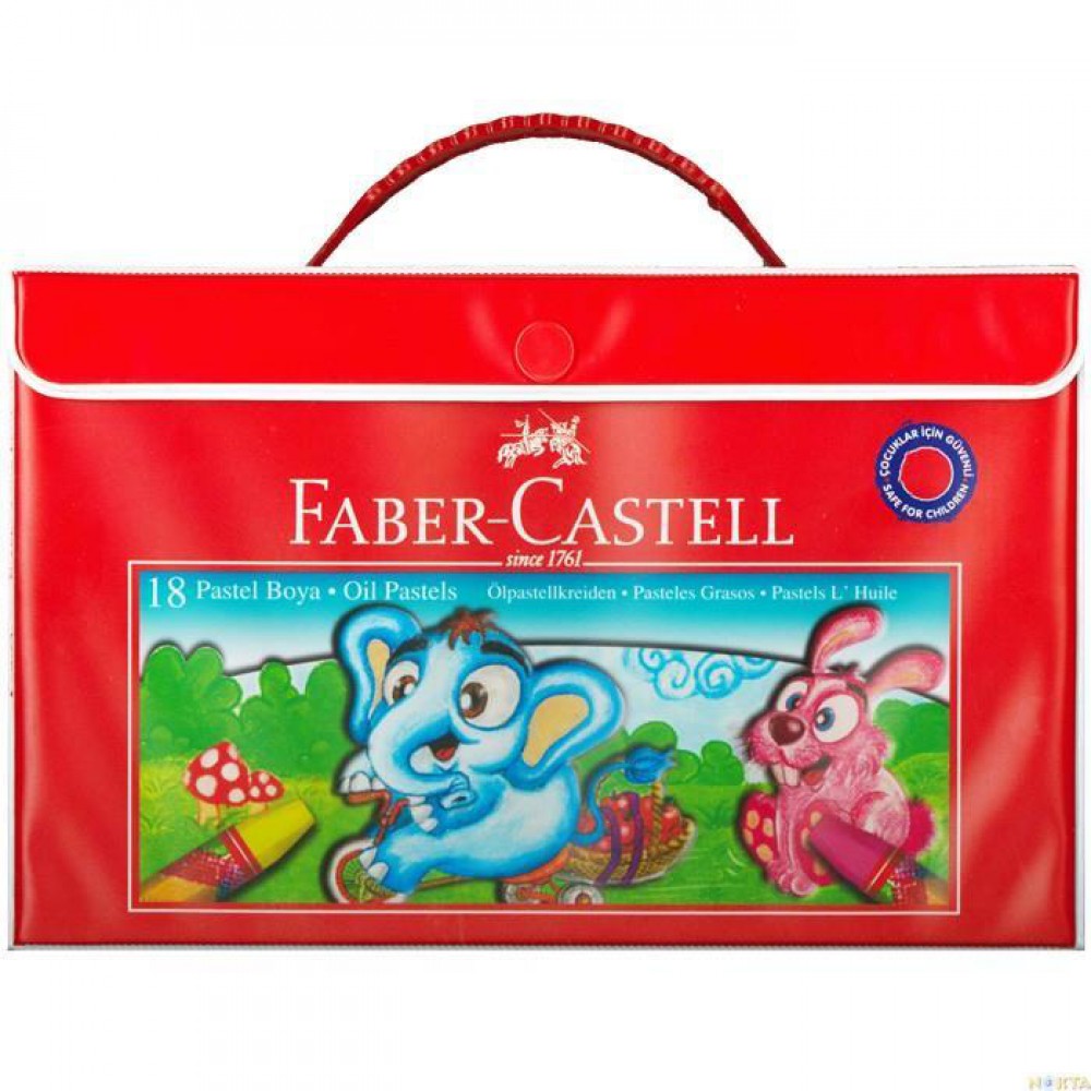 FABER PLASTİK ÇANTALI PASTEL 18 Lİ