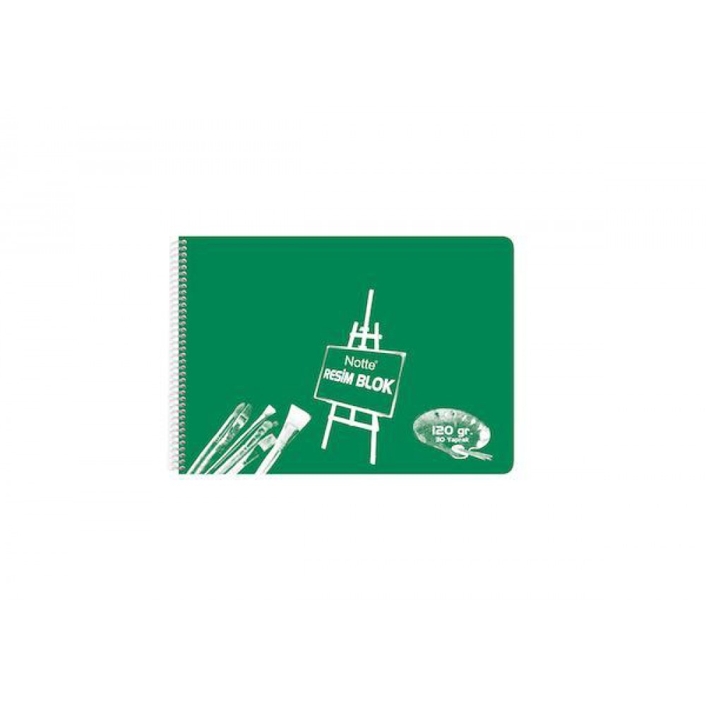 NOTTE 40 YP.SPR.PLASTİK KAP.RESİM DEFTERI  C5