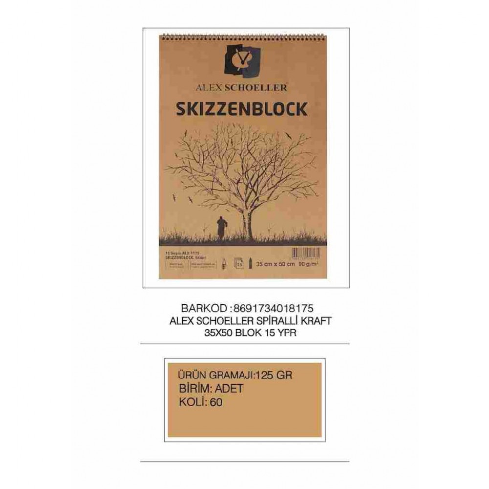 SCHOELLERSHAMMER 30002 KRAFT ESKİZ DEFTERİ A3