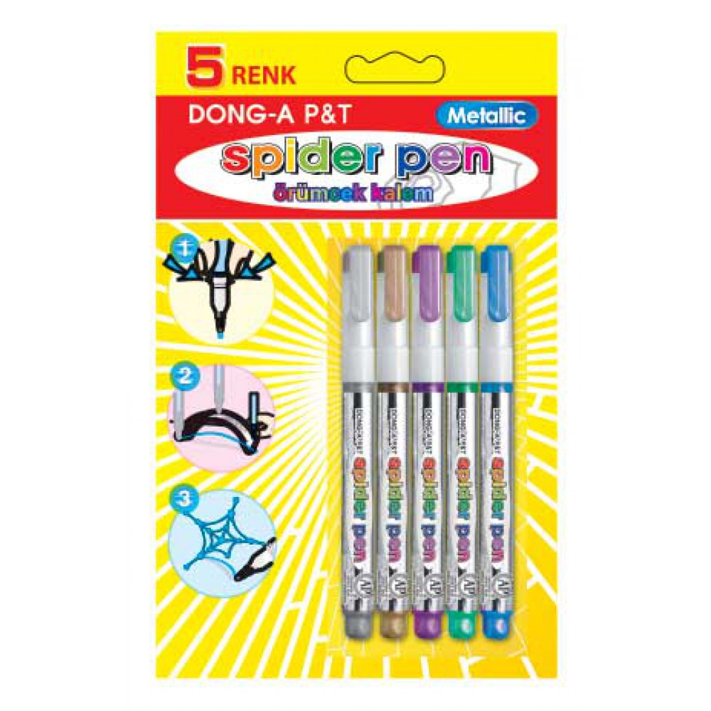 DONG-A ÖRÜMCEK KALEM 5 RENK METALİK 256215