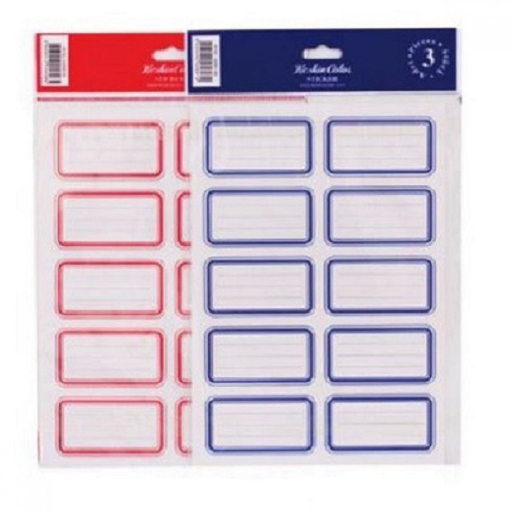 K.KOLOR 3 LÜ TEK RENK ETİKET KIRMIZI