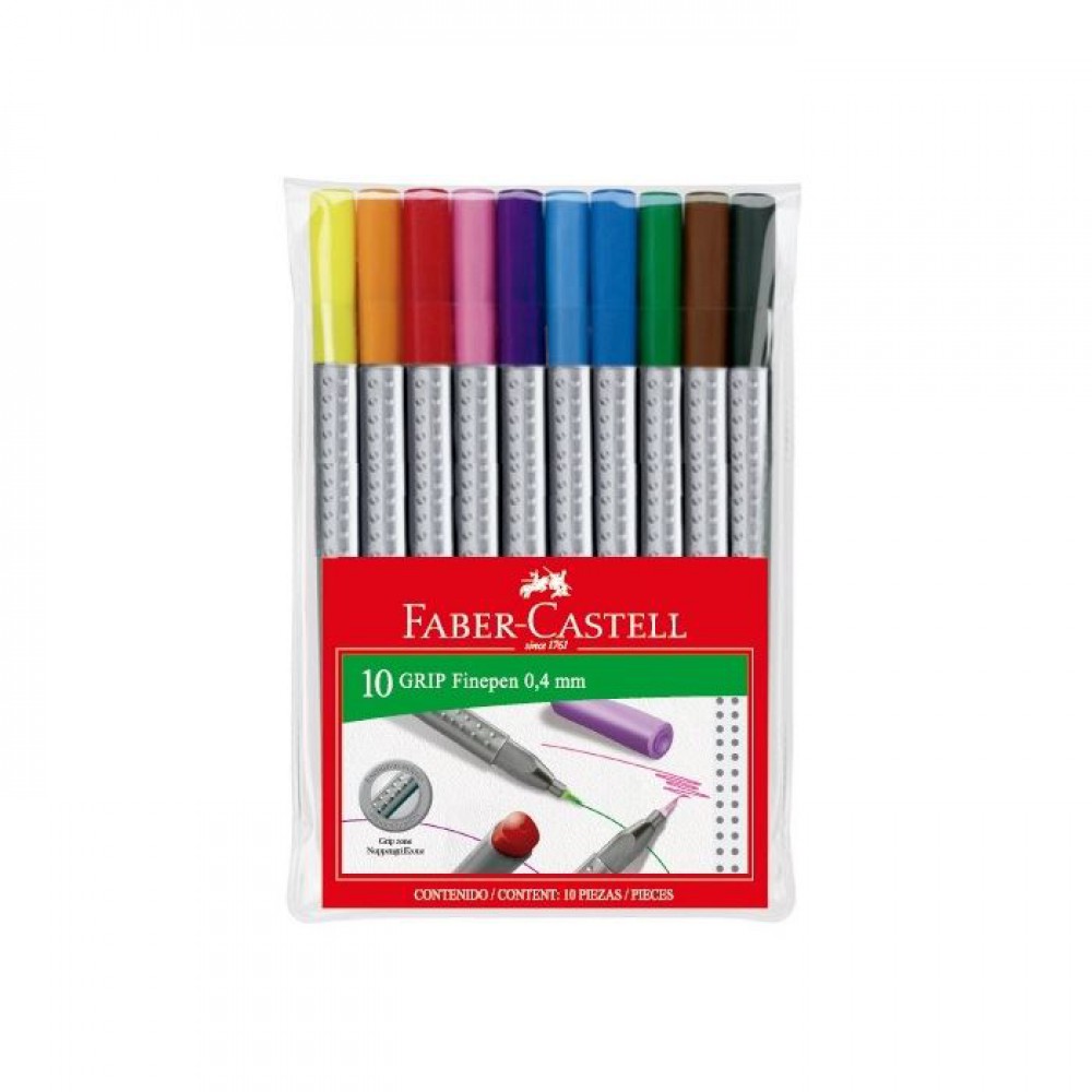 FABER CASTELL GRİP FİNEPEN 0,4 MM 10 LU POŞET