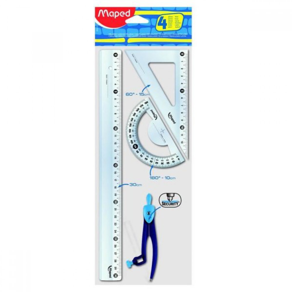 MAPED 4 LÜ 30CM PERGELLİ MAXİ SET