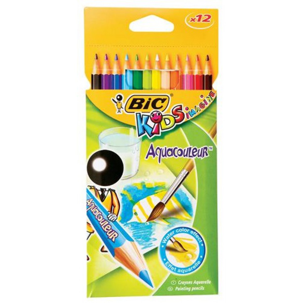 BİC AQUACOULEUR KURU SULU BOYA 12 Lİ