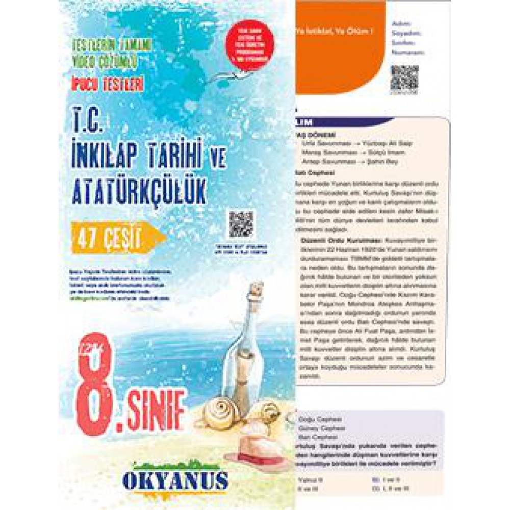 OKYANUS 8. SINIF İNKILAP TARİHİ VE ATATÜRKÇÜLÜK İPUCU YAPRAK TEST