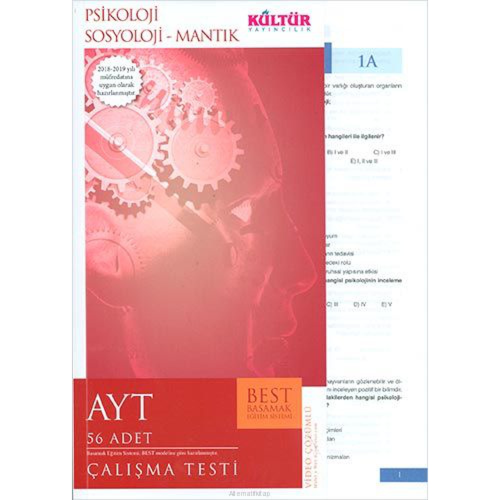 KÜLTÜR AYT PSİKOLOJİ/SOSYOLOJİ/MANTIK Ç.TEST